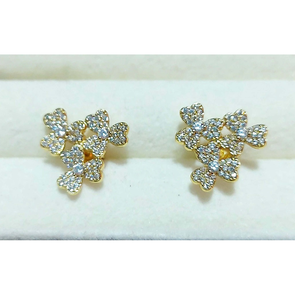 VCA-Inspired Cluster Stud Earrings with Diamonds product photo 1