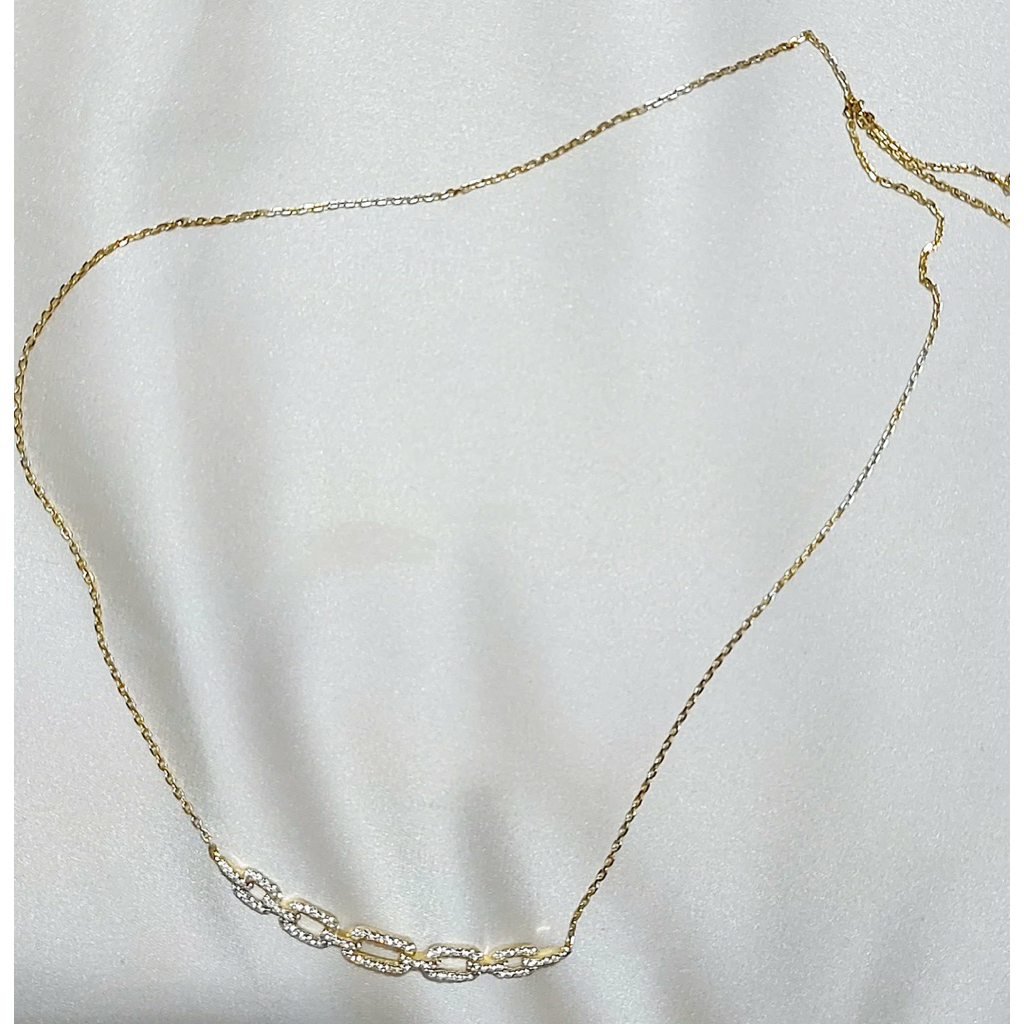 Pavé Link Bar Necklace | 18K Yellow Gold Vermeil | 22 Inches product photo 4