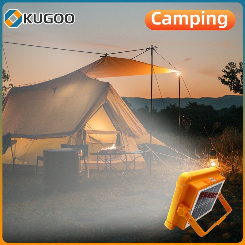 KUGOO solar camping light outdoor IP68 waterproof emergency flood lighting rechargeable USB cable — view 7