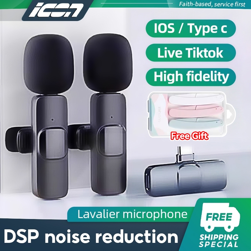 ICON K9 Wireless Lavalier Microphone for videoke Network Video Shooting And Vlogging Bluetooth Mic