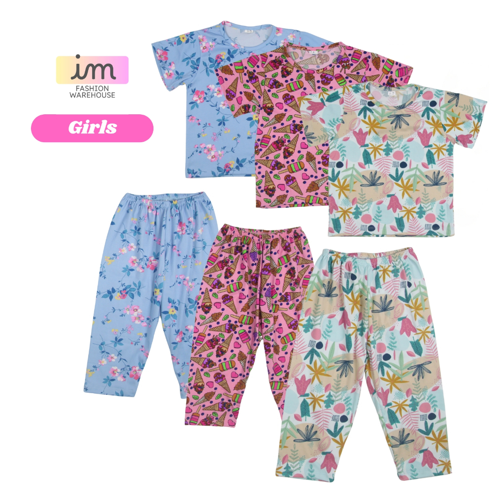 IM Fashion - Kids Pajama Set (0-16 yo) - T-shirt & Pants Boys Girls Baby Pambahay Pantulog - Image 3