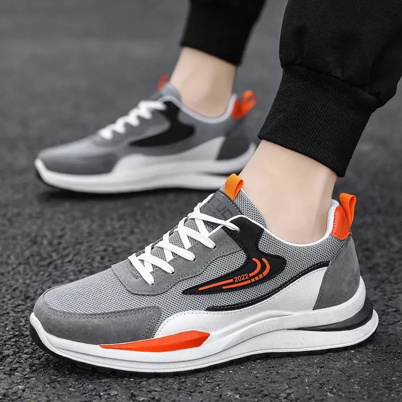 Korean Sports Running Shoes For Men Casual Rubber Shoes For Men Thick Bottom Comfortable Sneakers - Image 3