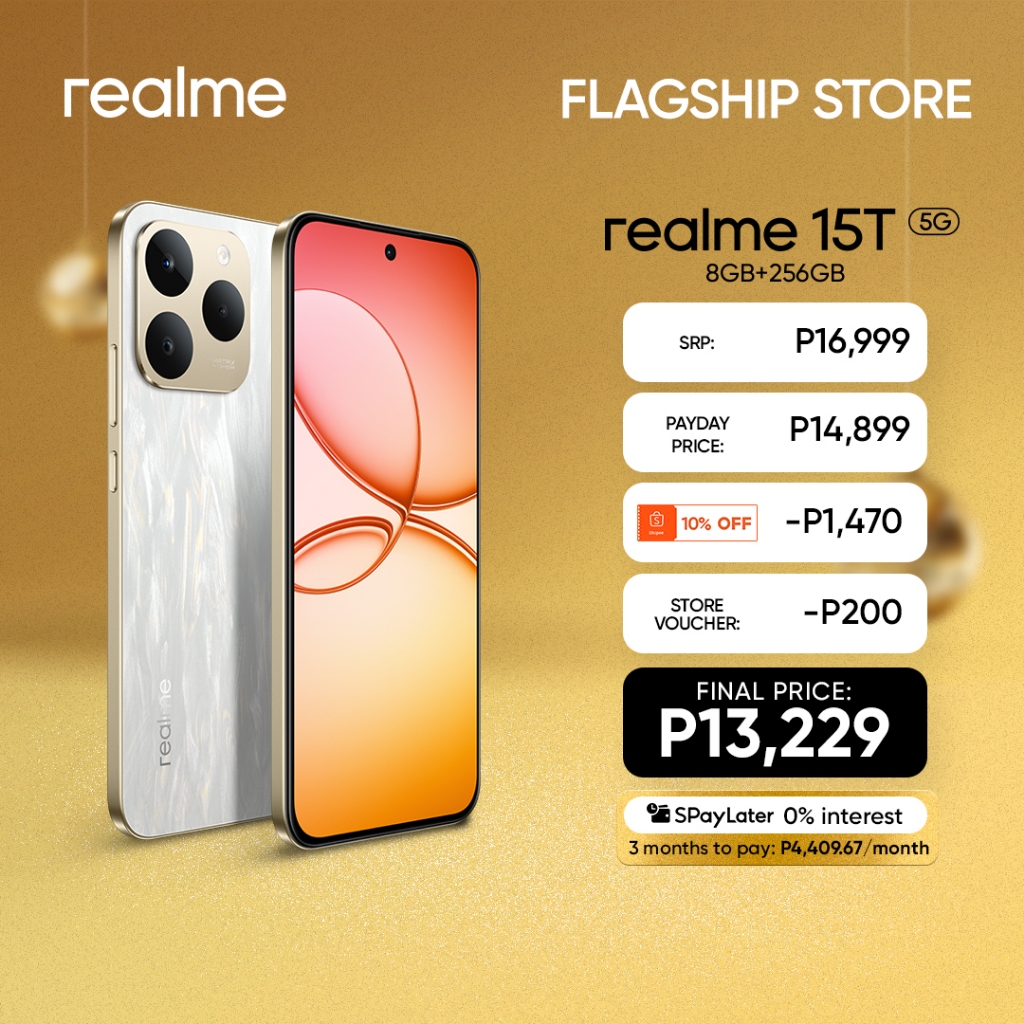 [NEW! SHOPEE EXCLUSIVE] realme 15T (8GB RAM + 256GB ROM / 12GB RAM + 512GB ROM)