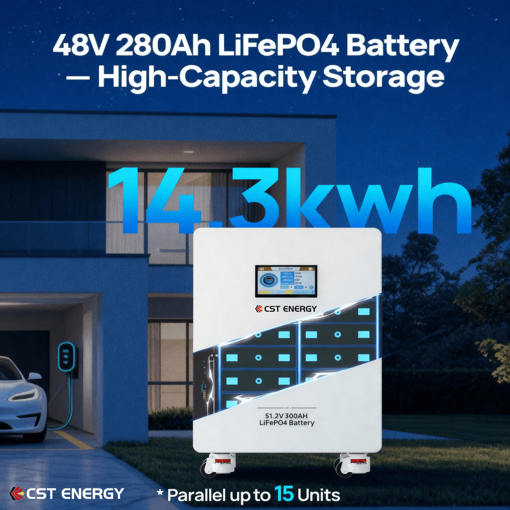 CST LiFePO4 battery 48V 324/100Ah JBD smart BMS 16S 100A Solar battery Maintenance-free Home Backup - Image 5