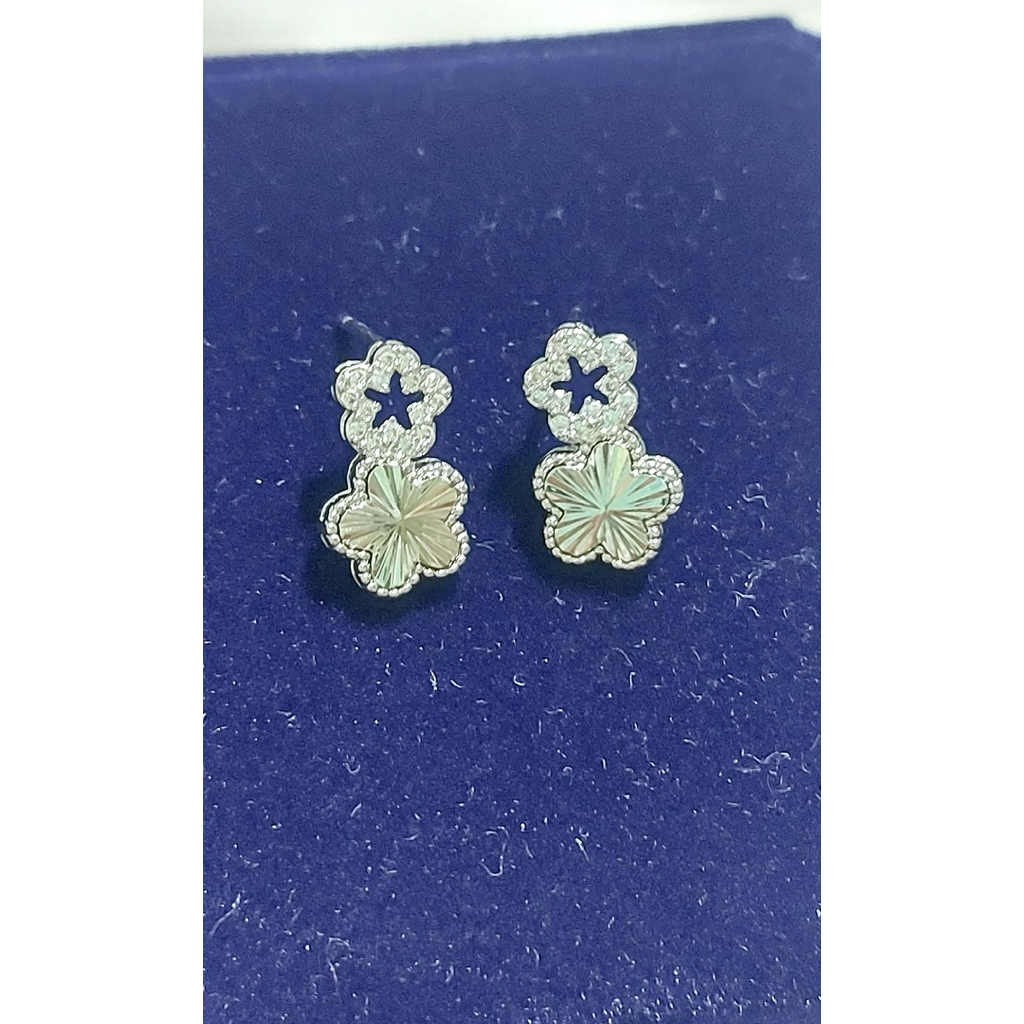 VCA-Inspired Laser/Diamond Stud Earrings