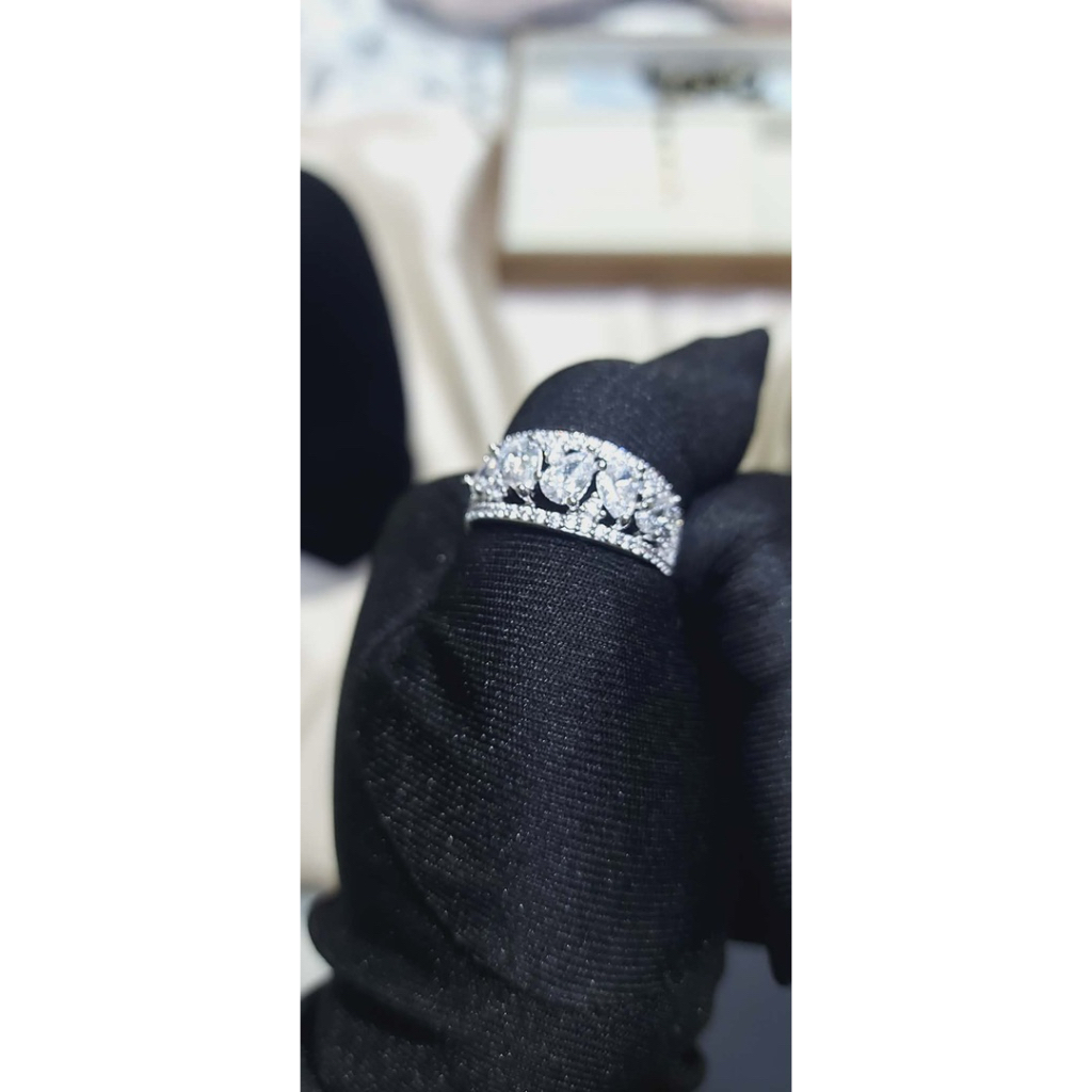 Power Statement Ring | Laboratory-Inspired Diamond Stone | Platinum Setting | Size 8 product photo 2