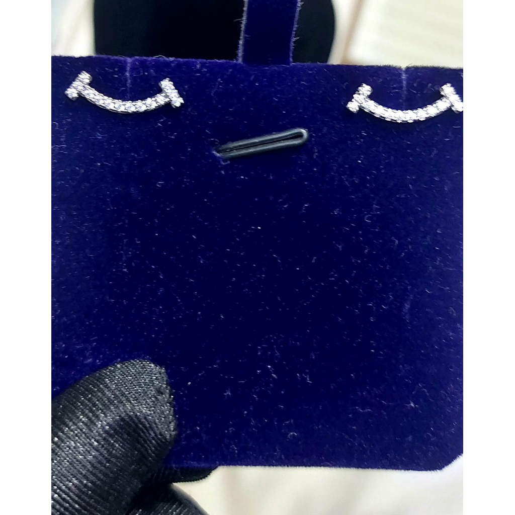 Luxury Curve Diamond Smile Earrings | Platinum Setting product photo 1
