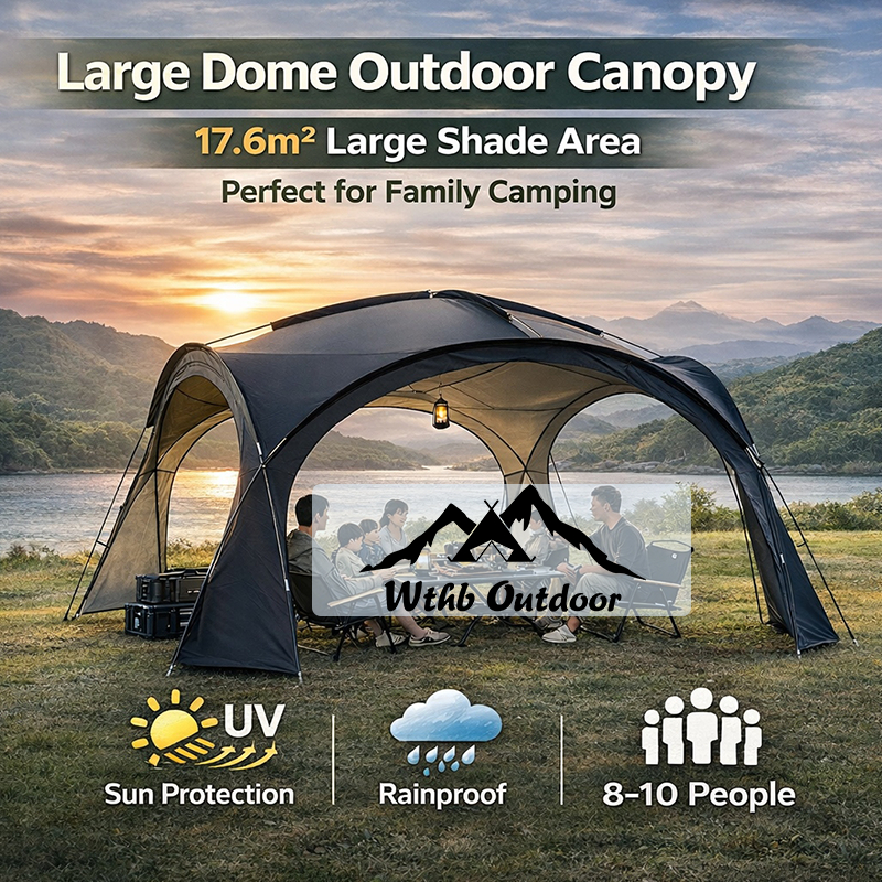WTHB outdoor camping tent Portable waterproof family tent for 8-12 person with Door Cloth sun shade — view 2