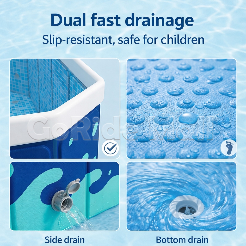 Swimming pool for kids swimming pool big size for family Non inflatable swimming pool foldable — view 7