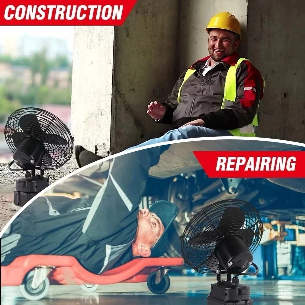 Cordless Fan - 8 inch 40000MAH Rechargeable Fan - 90°~135° Adjustable angle High Power Desk Fan - Image 8