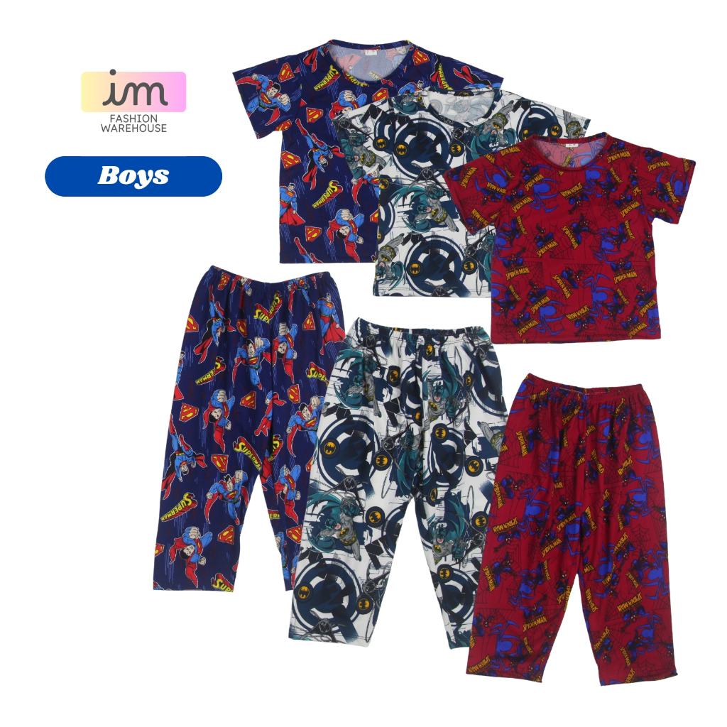 IM Fashion - Kids Pajama Set (0-16 yo) - T-shirt & Pants Boys Girls Baby Pambahay Pantulog - Image 2