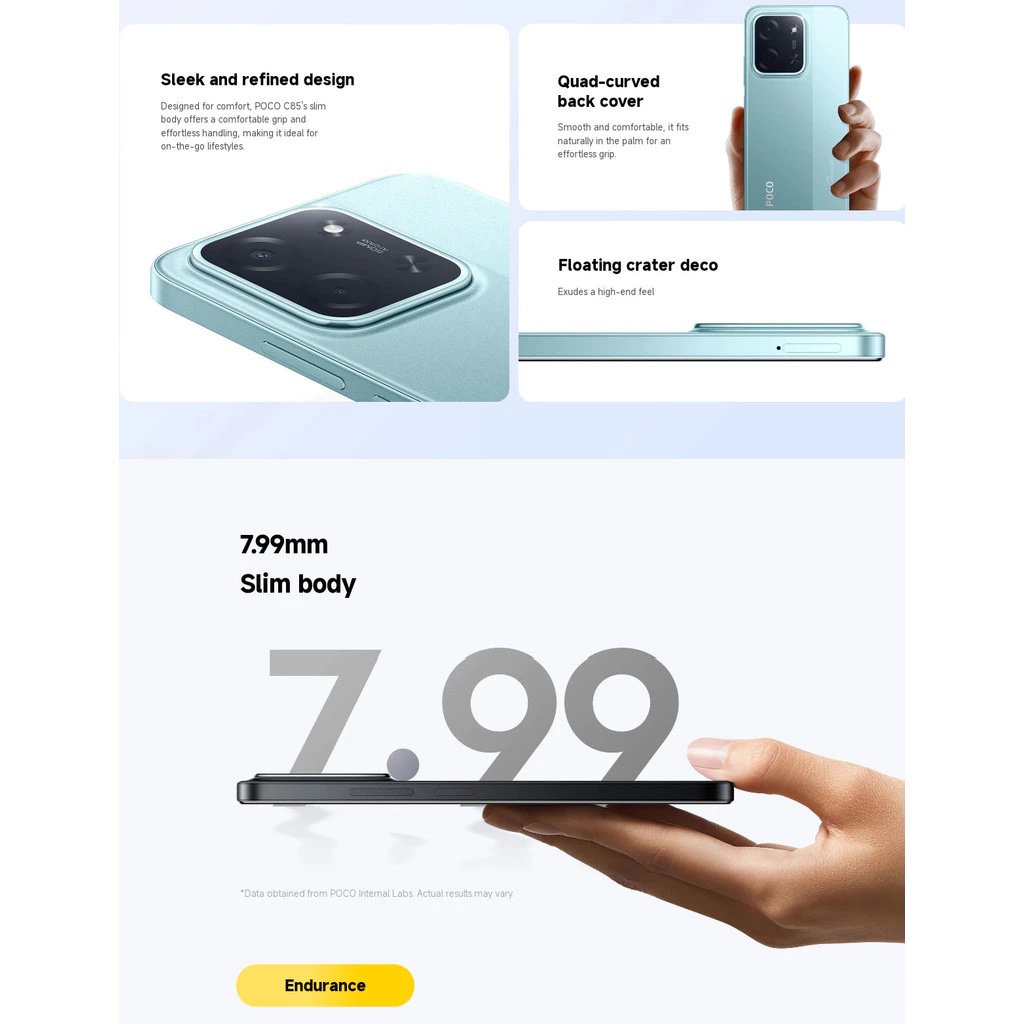 Poco C85 Smartphone | MediaTek Helio G81 Ultra | 6.9" IPS LCD Display | Single Rear Camera 50MP - Image 3