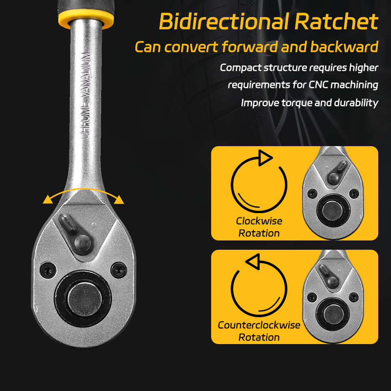 KEELAT 121Pcs Toolbox Ratchet Wrench Set (50HRC) DIY Tools Screwdriver Hex Drive Hardened Steel - Image 7