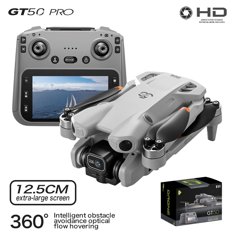 GT50 PRO Drone 4K HD Camera Aerial Photography 5.5-inch Screen Remote Control Optical Flow — view 6