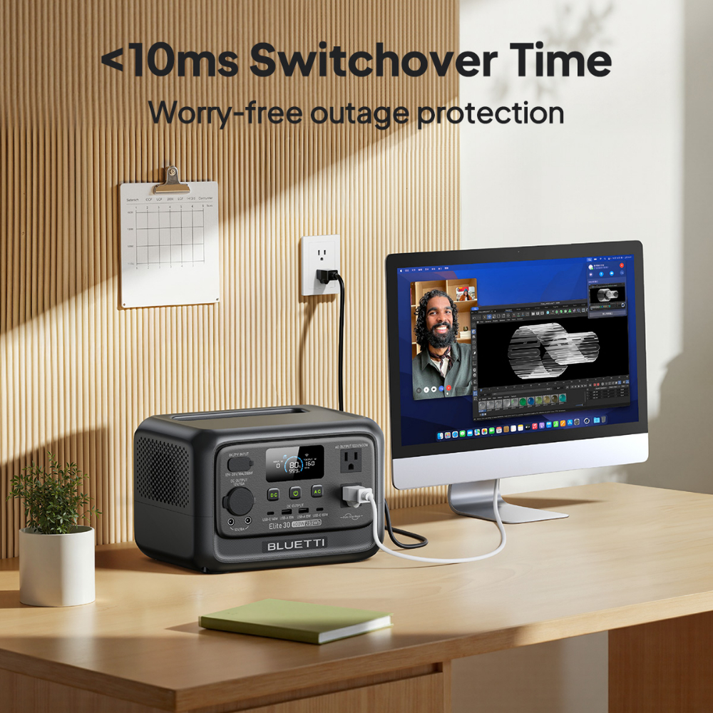 【Power outage essential】BLUETTI Elite 30 V2 Wh 90000mAH Fast Charge Solar Generator - Image 6