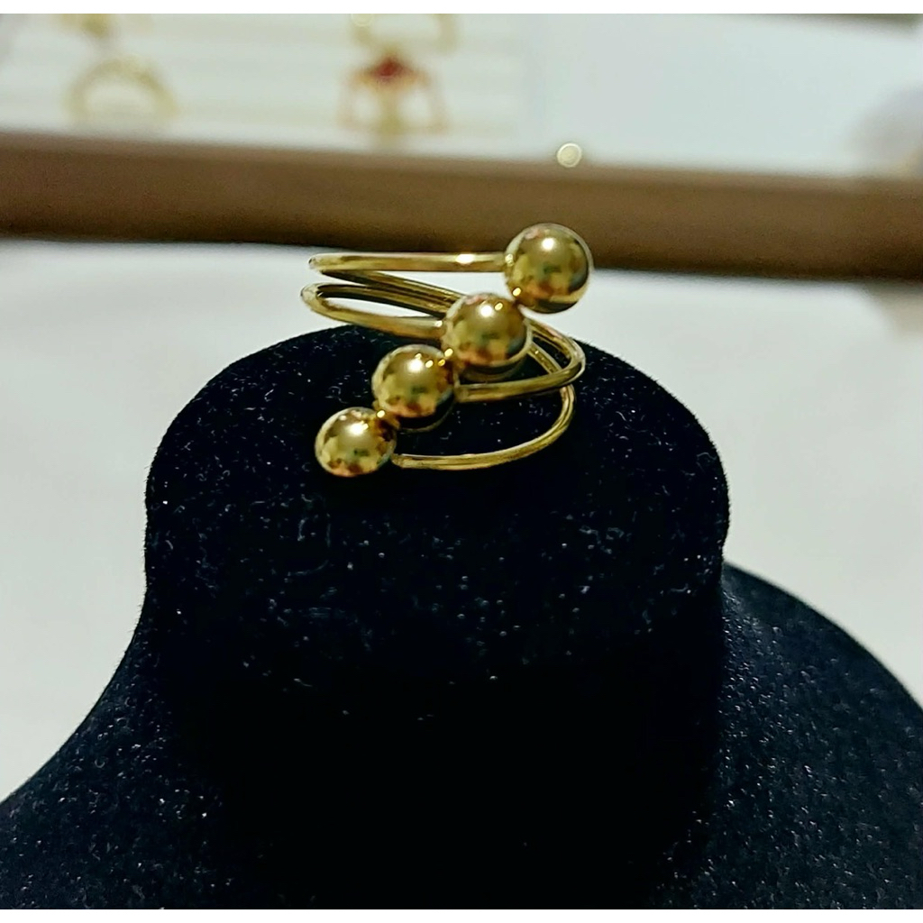 4-Ball Ring – Yellow Gold Adjustable product photo 3