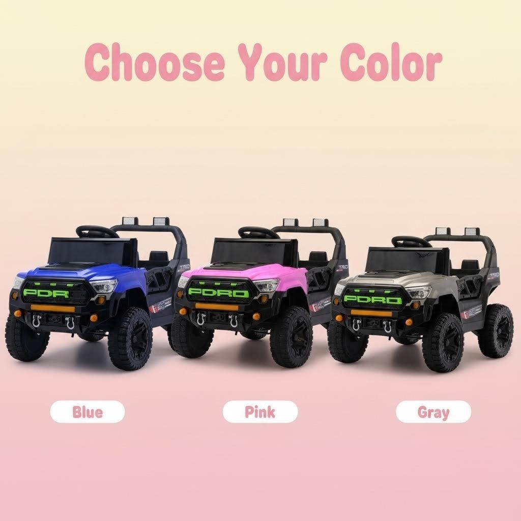 PRRD Rechargeable Car For Kids up to 6 years old wit music and light wit remote control and manual - Image 3