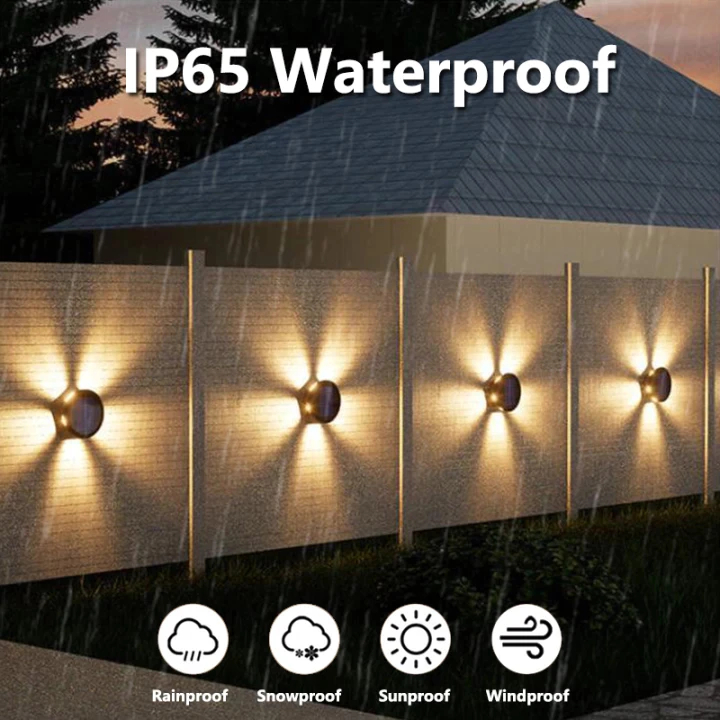 GoldStar 3/5/6 LED Light Solar Wall Light Outdoor Waterproof Garden Decoration Wall Lamp Solar Light - Image 3