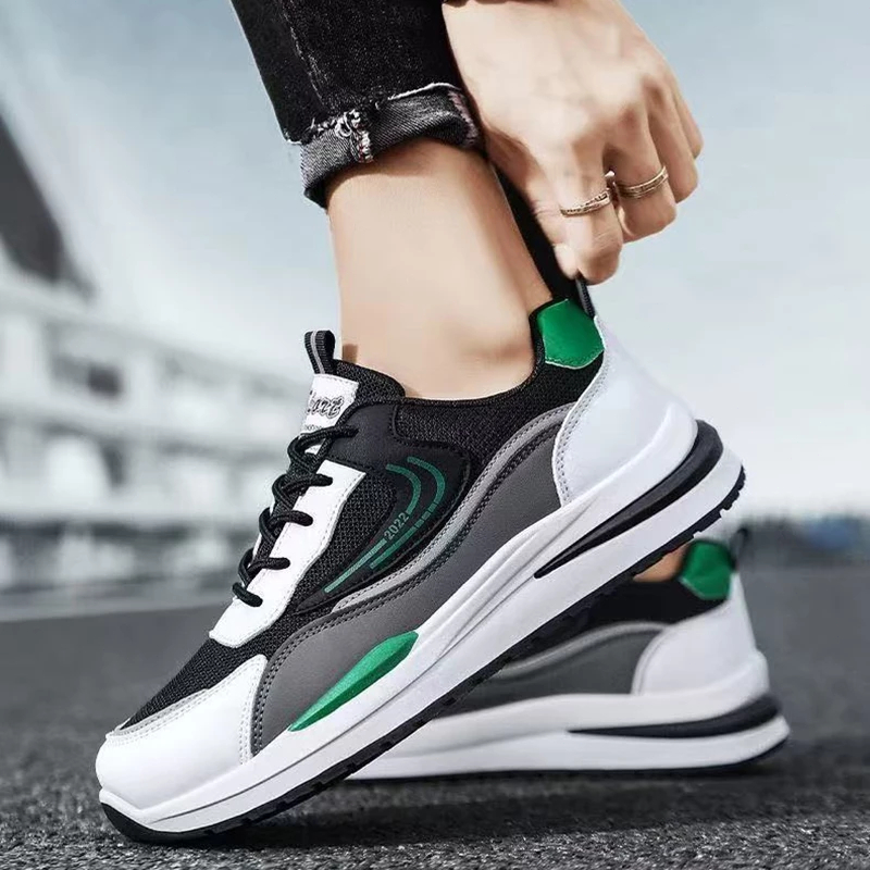 Korean Sports Running Shoes For Men Casual Rubber Shoes For Men Thick Bottom Comfortable Sneakers - Image 7