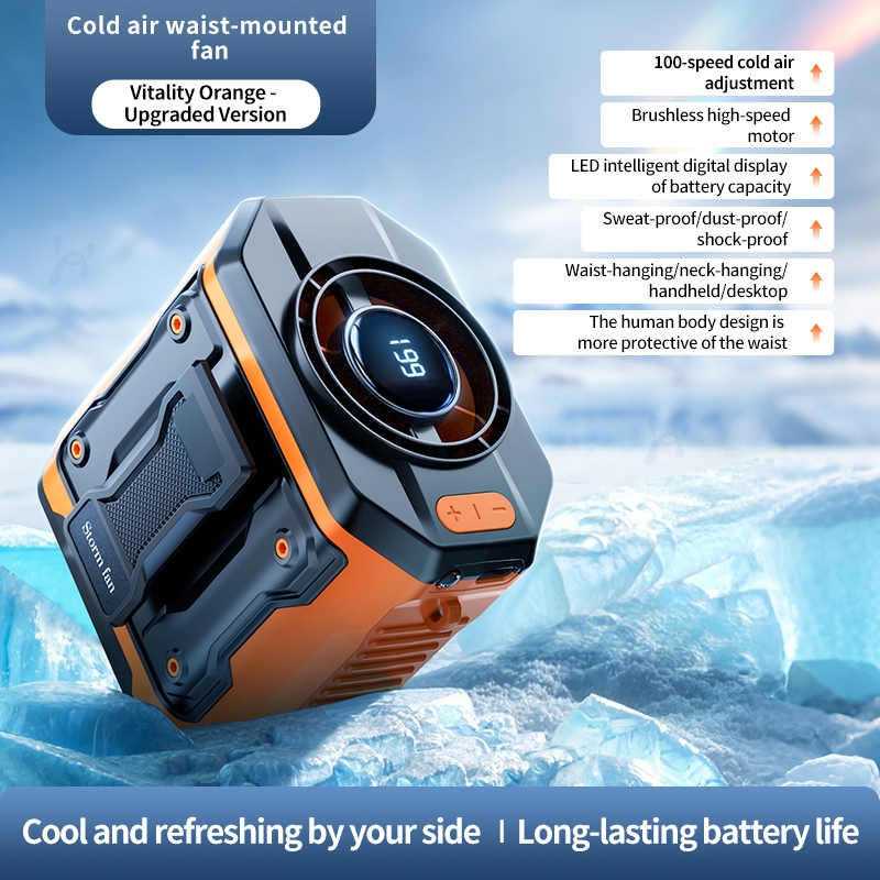 ZOLURA Y6 4-in-1 high speed multi-purpose Turbol waist fan 199 Levers with LED light and power bank - Image 7