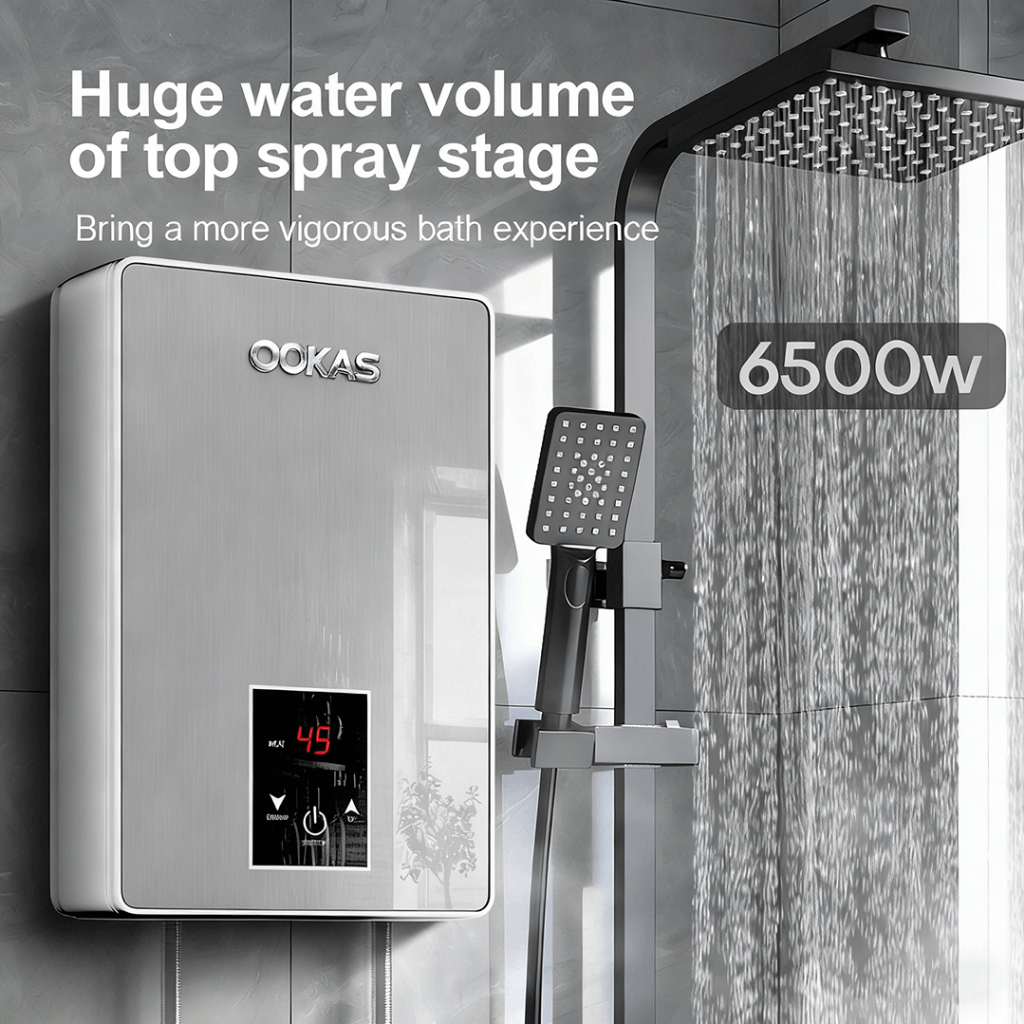 OOKAS  Water Heater Electric 220V, Electric Instant Hot Water Heater With Self-Modulating - Image 2