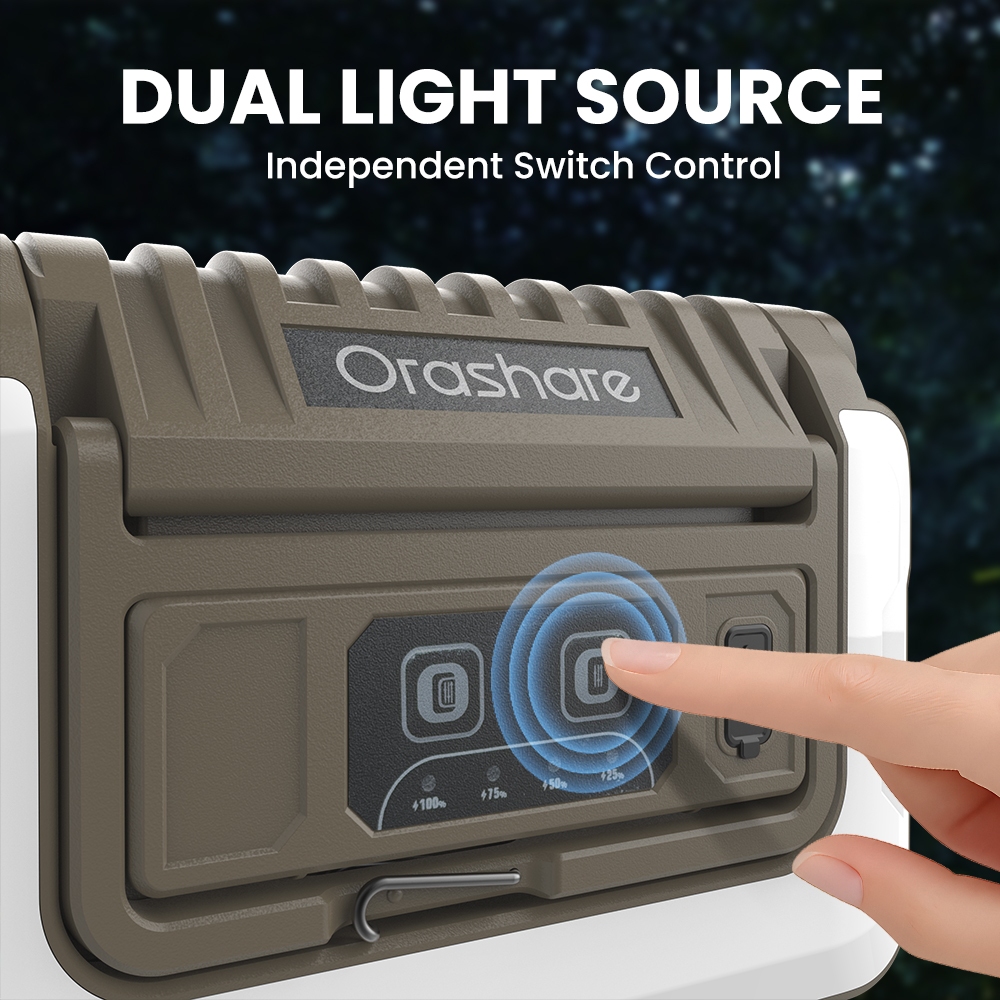 Orashare OL21 Foldable Camping Light 1000LM Super Bright 4800mAh Rechargeable Portable Outdoor Lamp — view 2