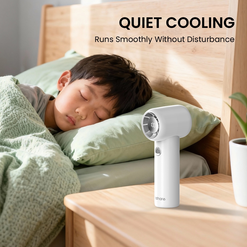 Orashare HF21 Portable High-Speed Handheld Fan 1200mAh Rechargeable Mini Fan 5 Speed Strong Wind Fan — view 4