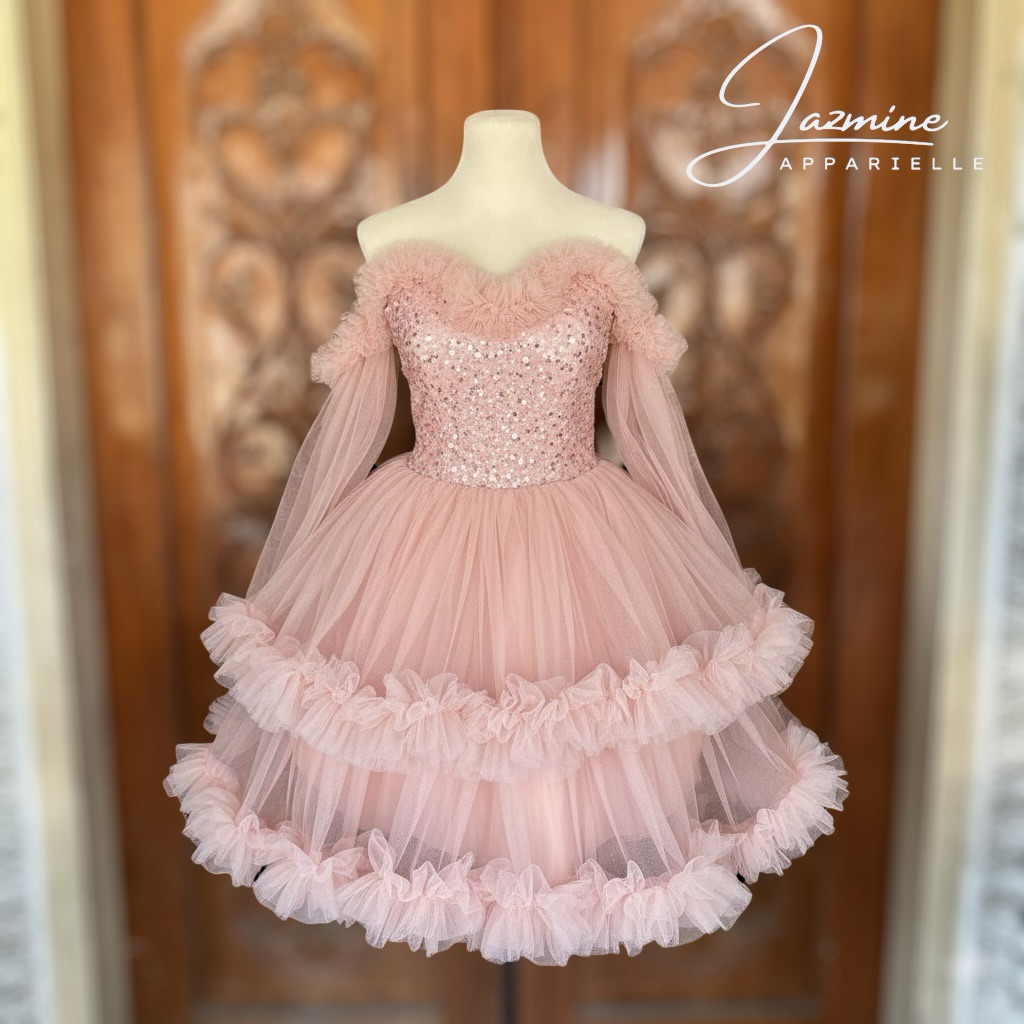 prom dress design game Portia and Scarlett Strapless 3D Floral PS26019 Yellow / 0 Verngo Prom Dresses Short Type:UnStitched have a very beachy christmas 18 Colors