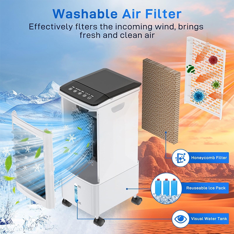 OOKAS Strong Air Cooler Fan Mini Inverter Aircon Portable Air Conditioner Energy Saving Cooling Fan — view 5