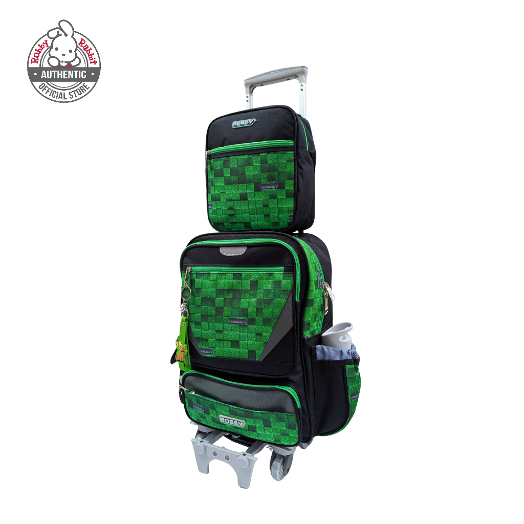 Robby Rabbit Pixel World 17-Inch Detachable Trolley (Green) — view 5