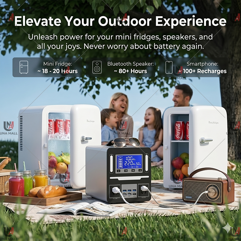 UNA Portable Power Station 988000mAh 1000W Power Outdoor Solar Generator Quick Charge Large Capacity — view 8