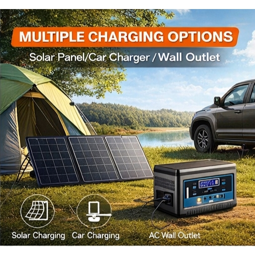 Portable 600W / 489600MAH Power Station, 220V High-Capacity Outdoor Battery Generator for Camping — view 4