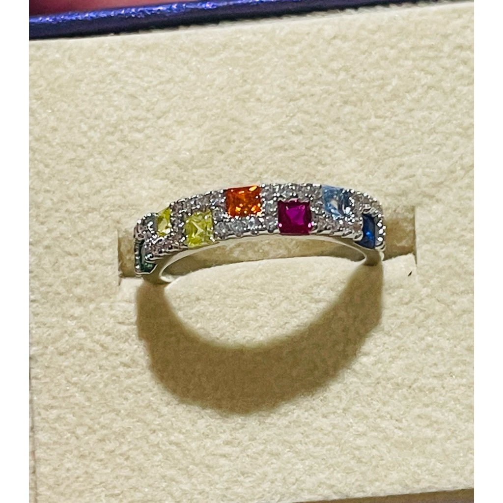 Colored Gemstone Ring with Diamond Accents product photo 1