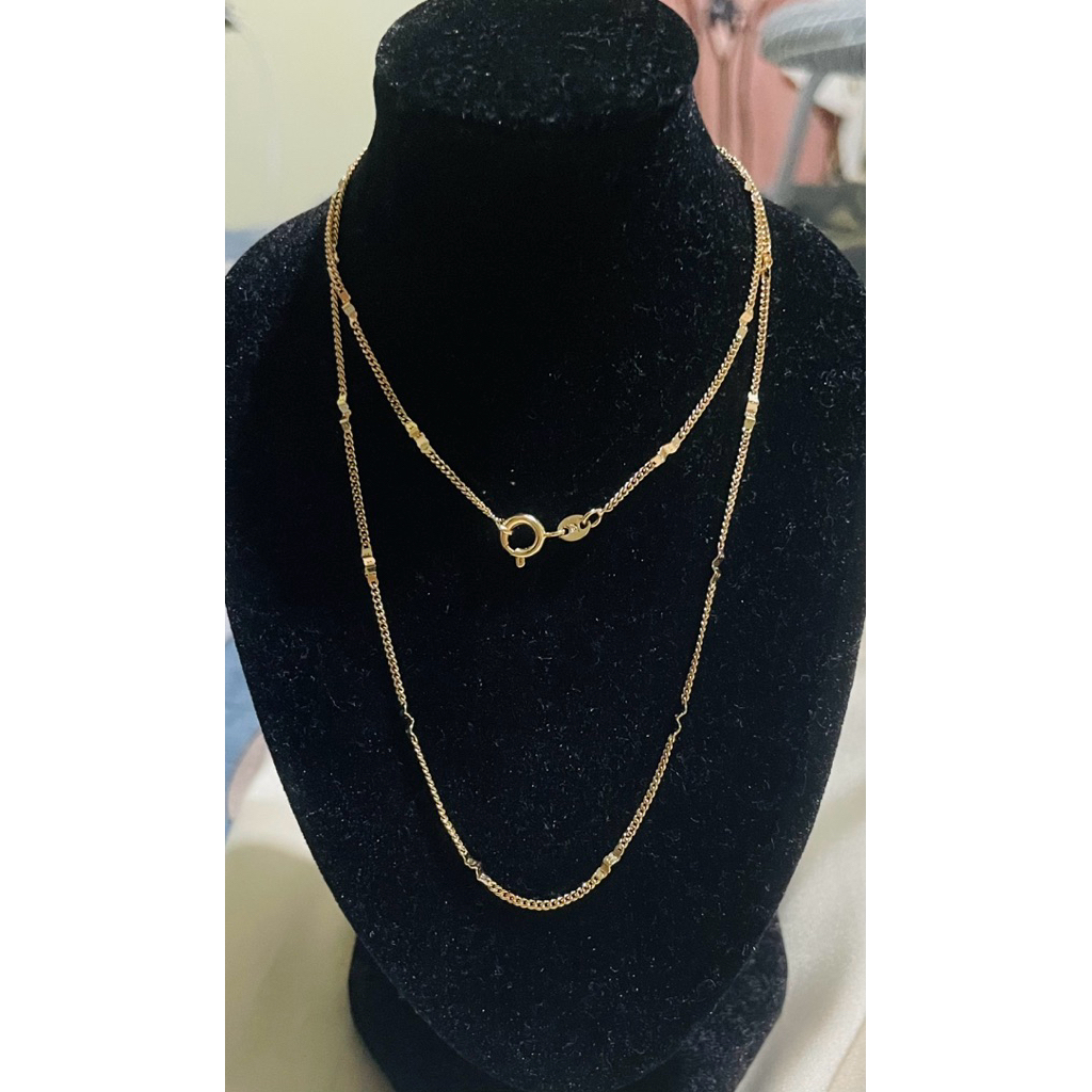 Delicate Bar Accent Chain Necklace | Champagne Gold Setting product photo 1