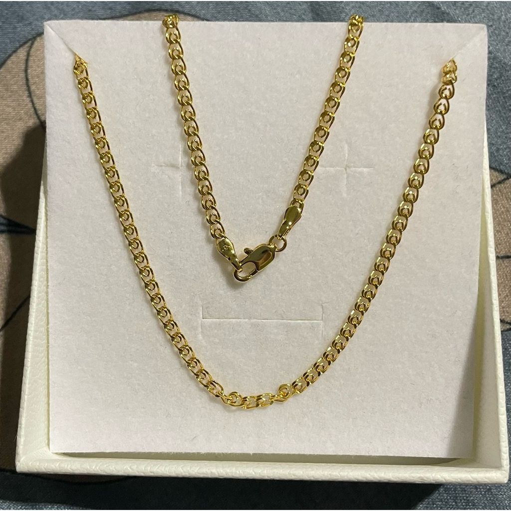 Link Chain Necklace | Yellow Gold Setting 23 inches product photo 4
