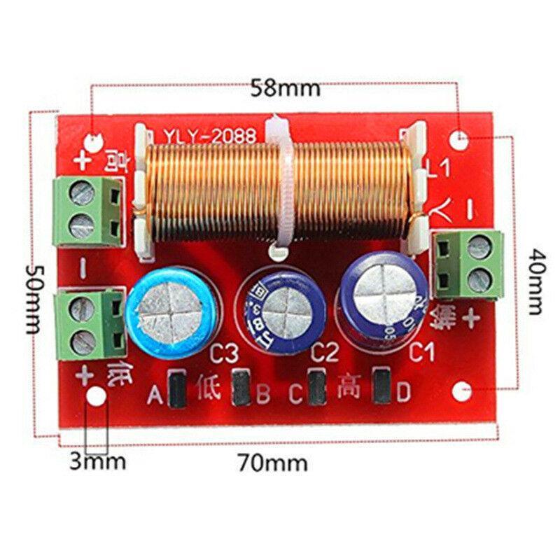 400W Speaker Crossover Super Bass Subwoofer Crossover Frequency Speaker Divider 2 Way High-Low 4-16 — view 7