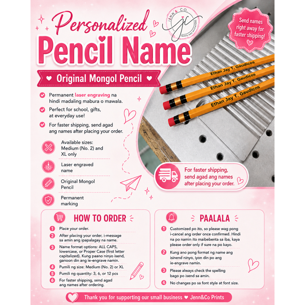 Personalized Mongol Pencil