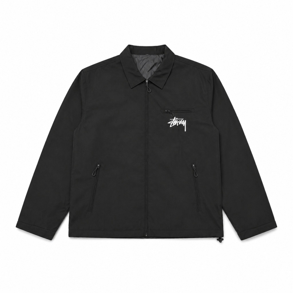 Stussy Coaches Jacket Navy 【StussyWomen】ball park mini coach jacket