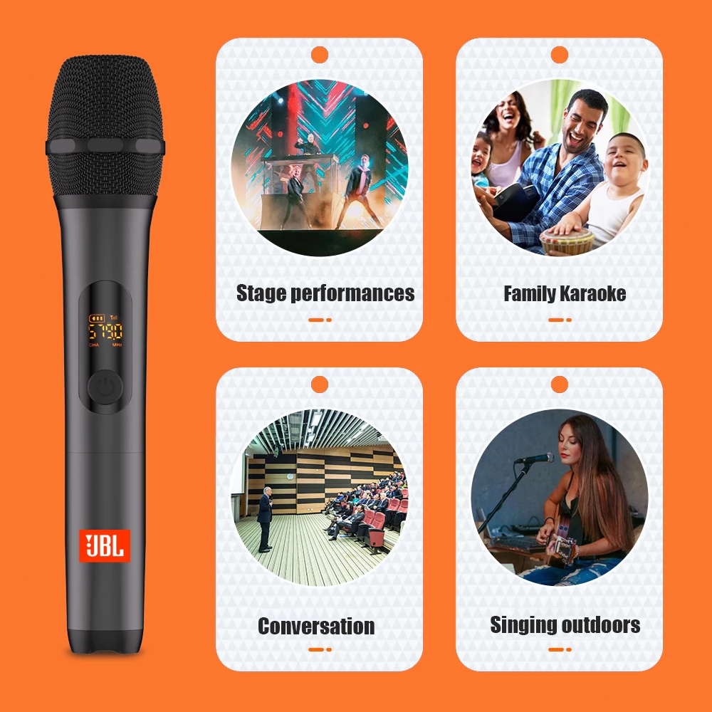 Jbl Wireless Microphone Professional Handheld Wireless Dual microphone and UHF Universal Receiver — view 3