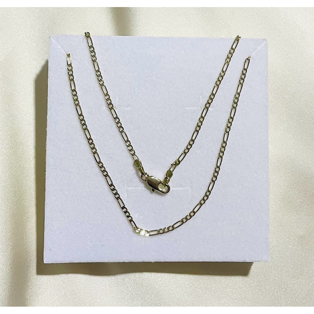 Figaro Chain Necklace 2mm | Premium Gold Setting product photo 4