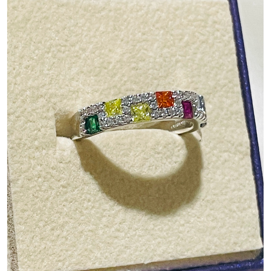 Colored Gemstone Ring with Diamond Accents product photo 3