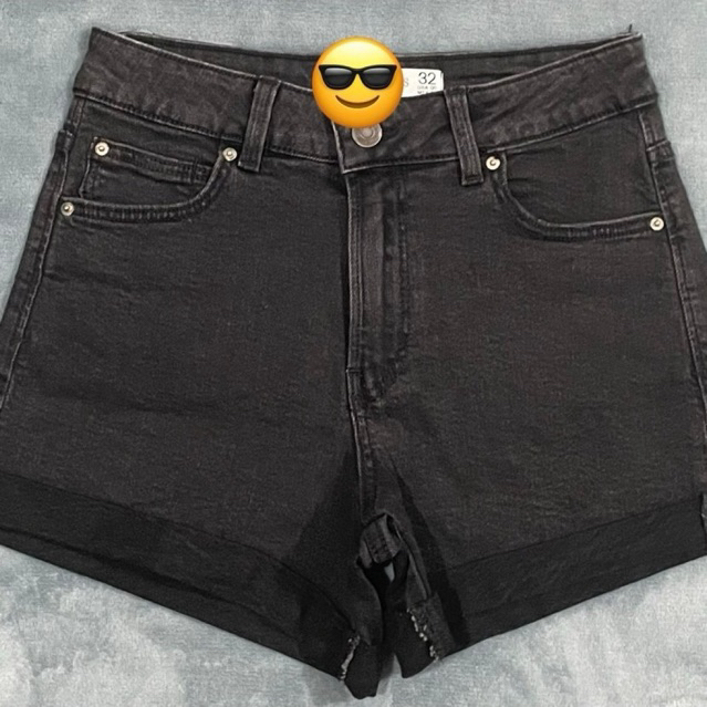 Denim Mom Shorts | Stretchable Maong | Cuffed Hem product photo 1