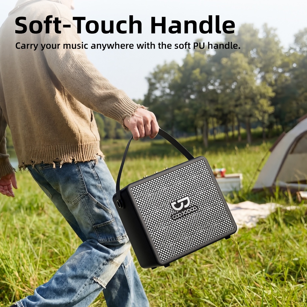 GOOJODOQ 3600mAh Wireless Bluetooth Speaker with Microphones Mini Karaoke 3D Stereo Big Size TF Card — view 2