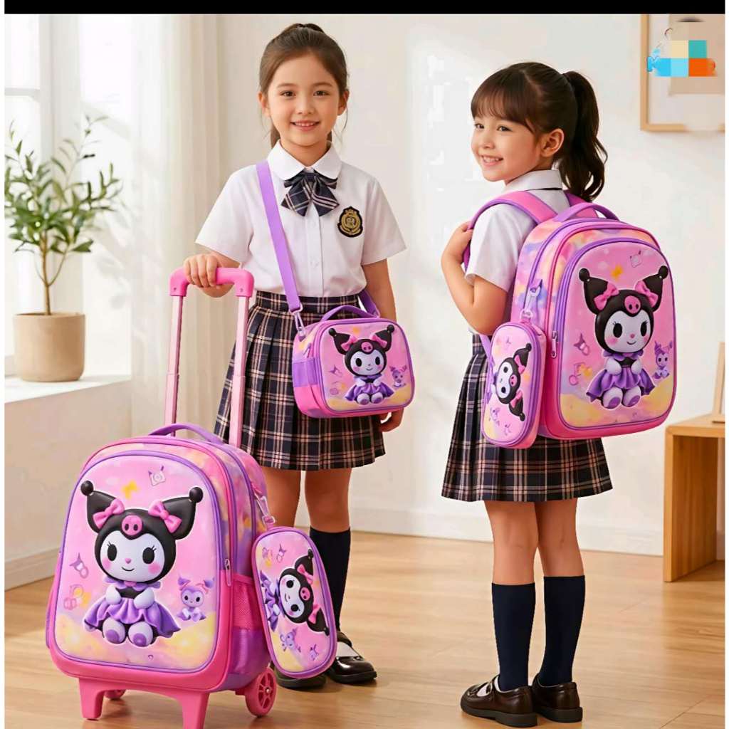 School Bags For Girls Boys  Trolley Backpack Children’s Trolley Bag 1-4grad — view 2