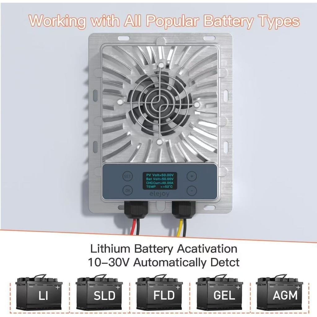 ELEJOY MPPT 200W 400W 600W Step-down Real Time Solar Battery Recharging Charge Controller — view 3