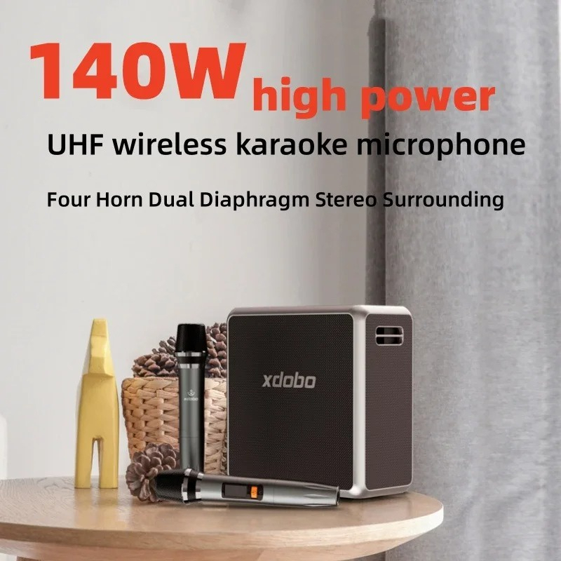 (LEGIT) XDOBO King Max 140W Karaoke Mode Wireless Bluetooth Speakers Waterproof with 2 Microphones & — view 2