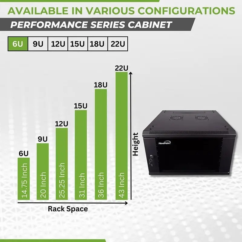 FPS Network Cabinet 4U 9U 12U Wall Mount Server Rack Data Cabinet Box for CCTV Computer Cabinet — view 5