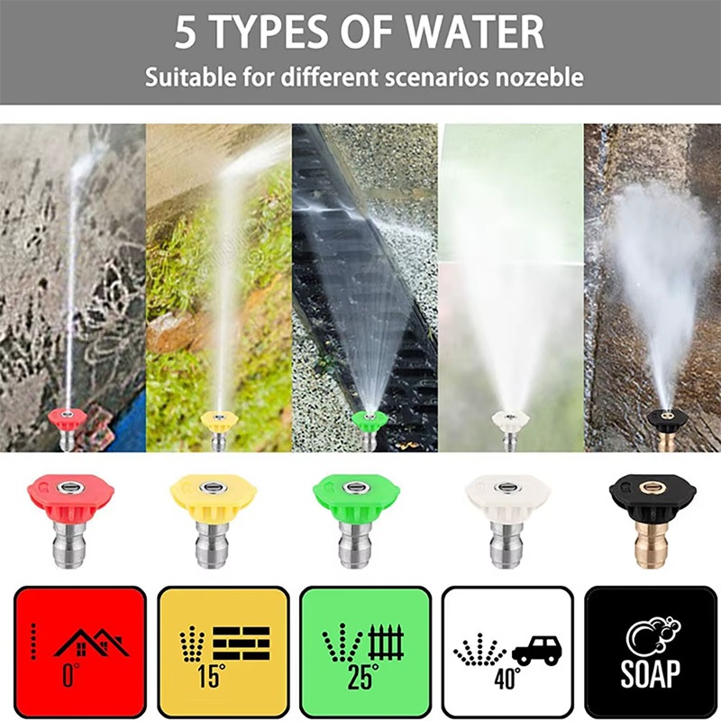 Foam Sprayer Universal Snow Foam Gun with 1L Bottle and 5 High Quality Durable Nozzles Solid - Image 3