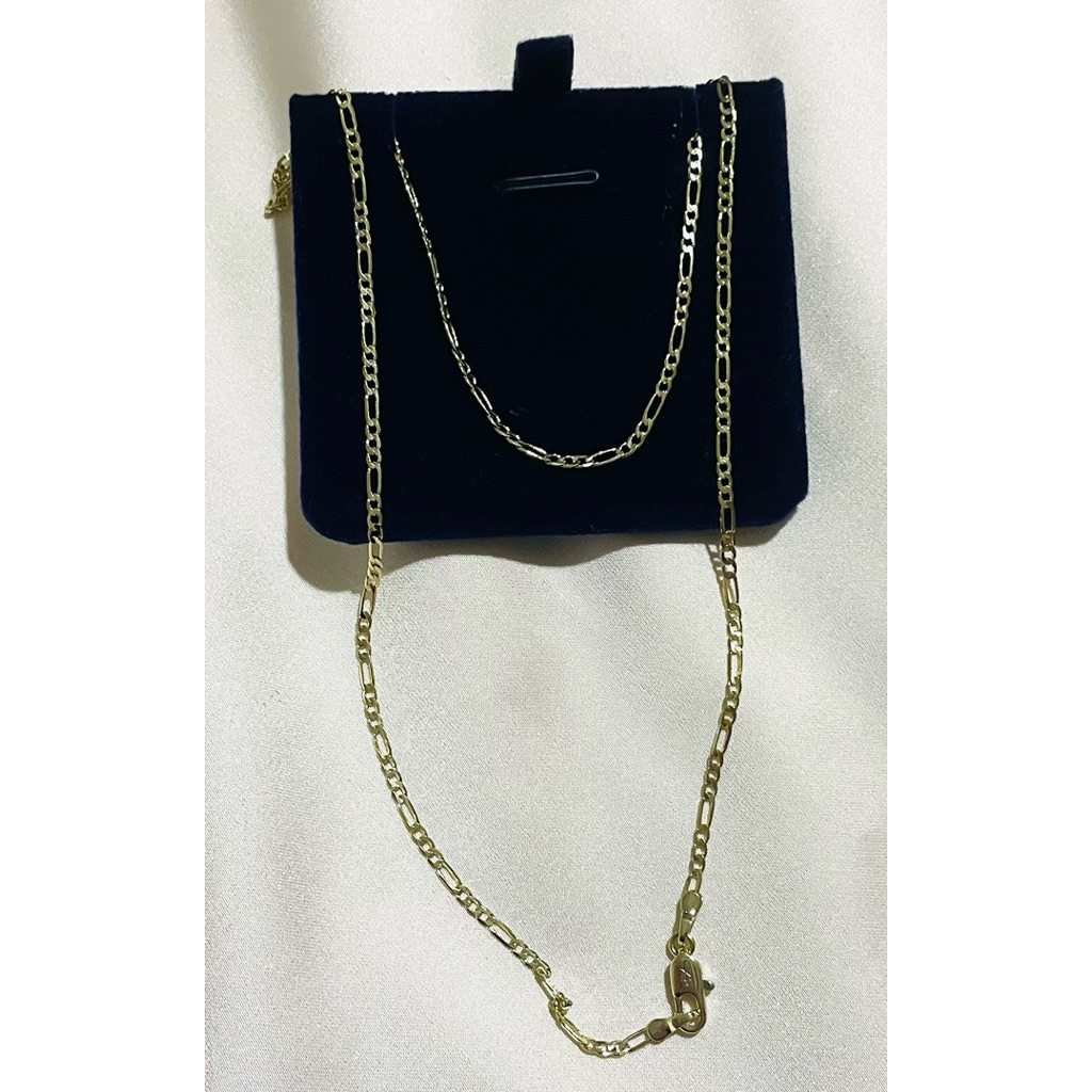 Figaro Chain Necklace 2mm | Premium Gold Setting product photo 1