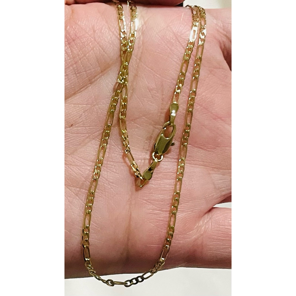 Figaro Chain Necklace 2mm | Premium Gold Setting product photo 5